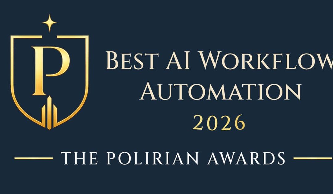2026 Best AI Workflow Automation Solution Award badge from The Polirian Awards