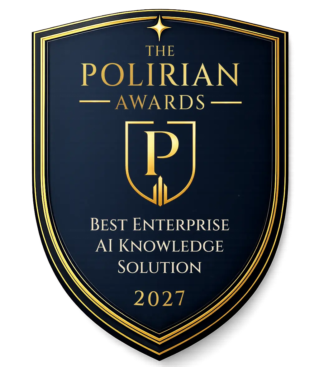 2027 Best Enterprise AI Knowledge Solution Award badge from The Polirian Awards