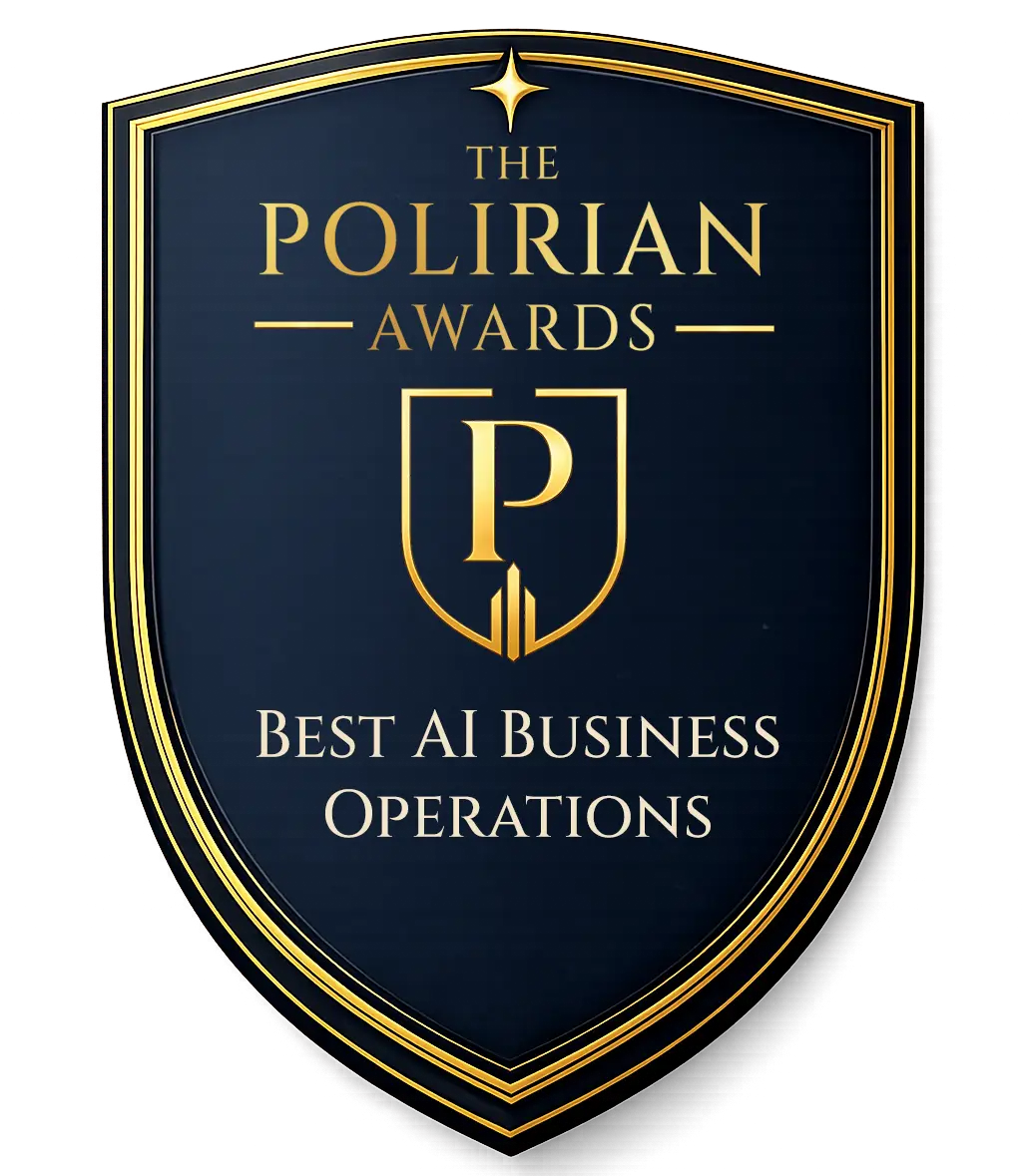 Best AI Business Operations Solution Award badge from The Polirian Awards