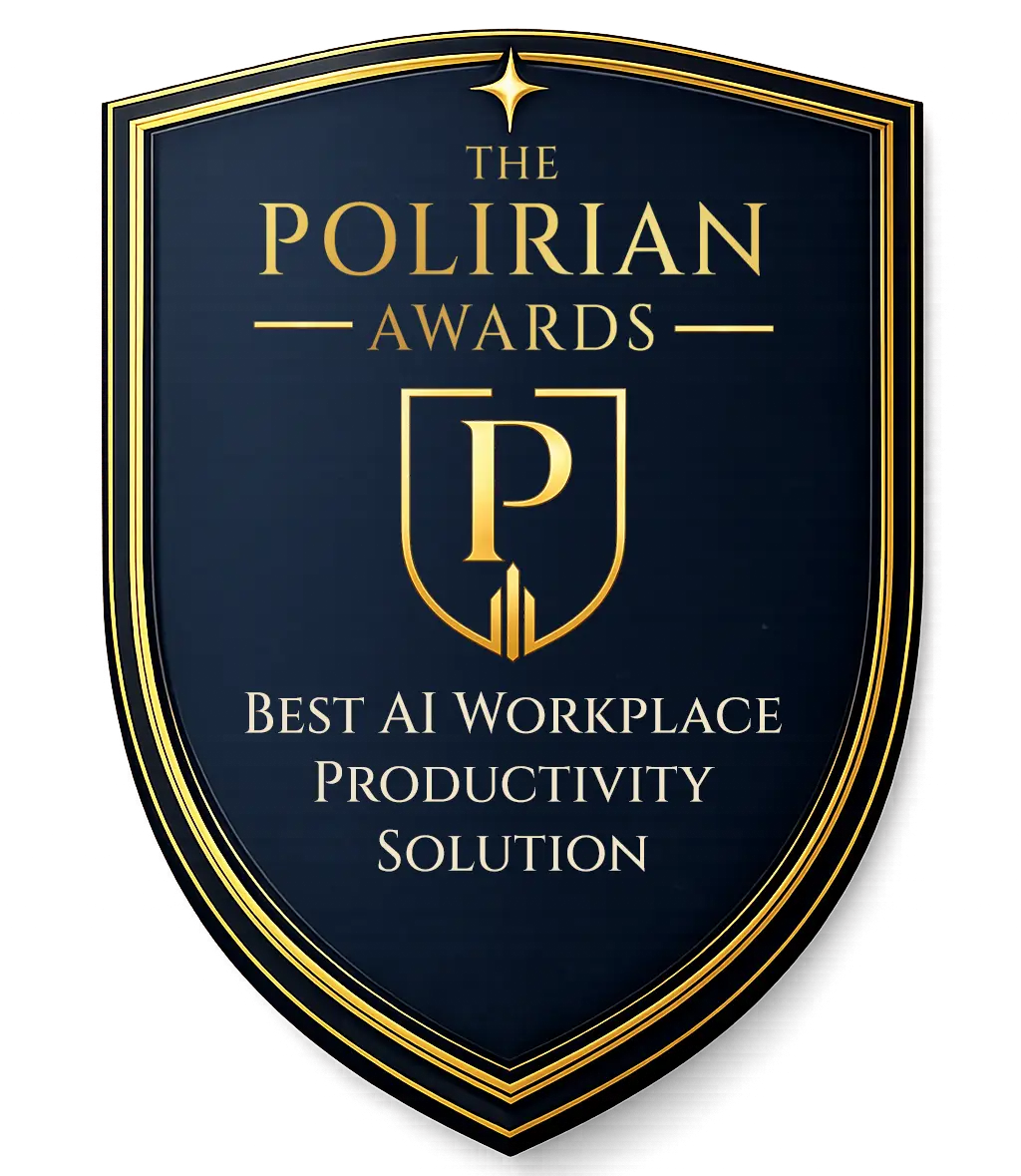 Best AI Workplace Productivity Solution Award badge from The Polirian Awards