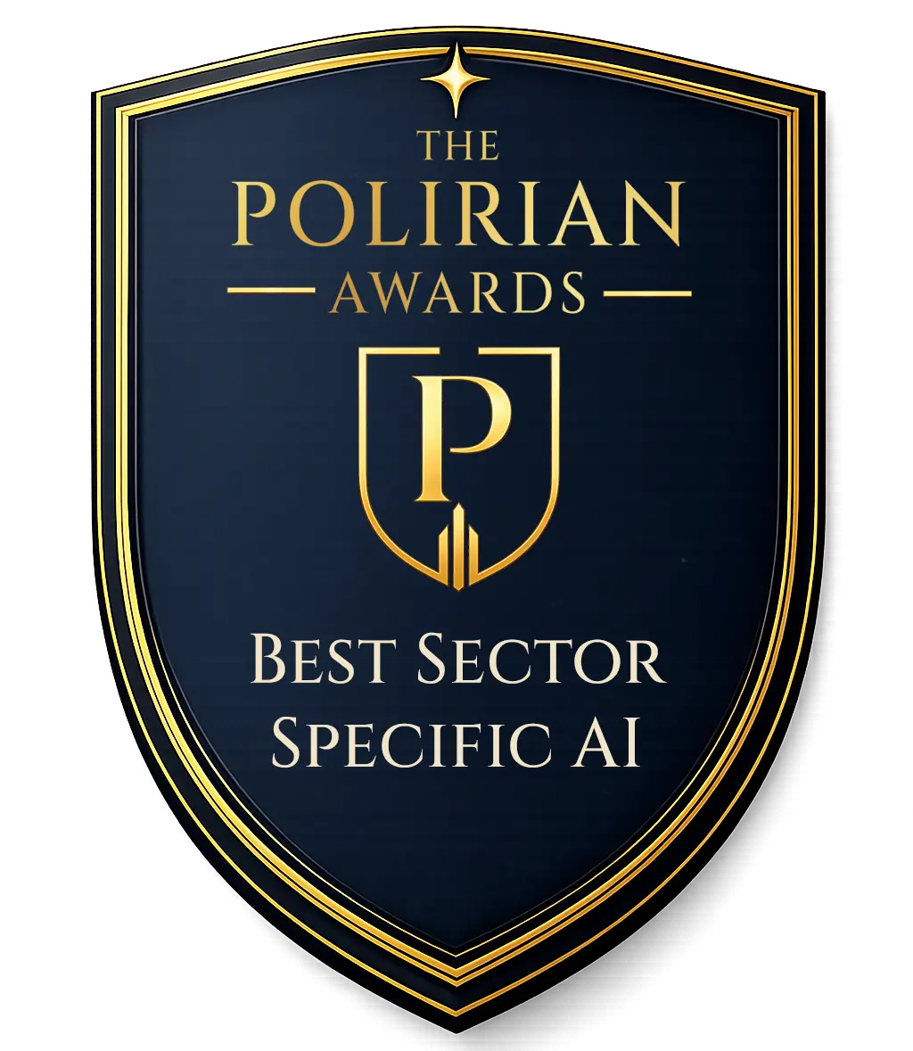 Best Sector-Specific AI Solution Award badge from The Polirian Awards
