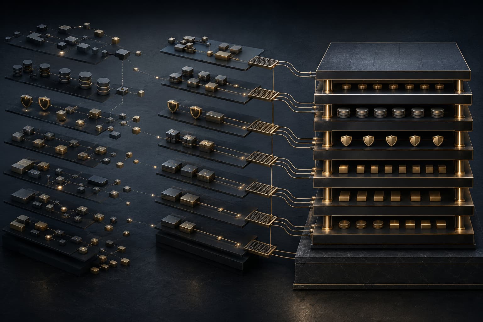 Building a Production-Ready Enterprise AI System Enterprise technology, governance, security, data, and operational layers aligning to move an AI project into production