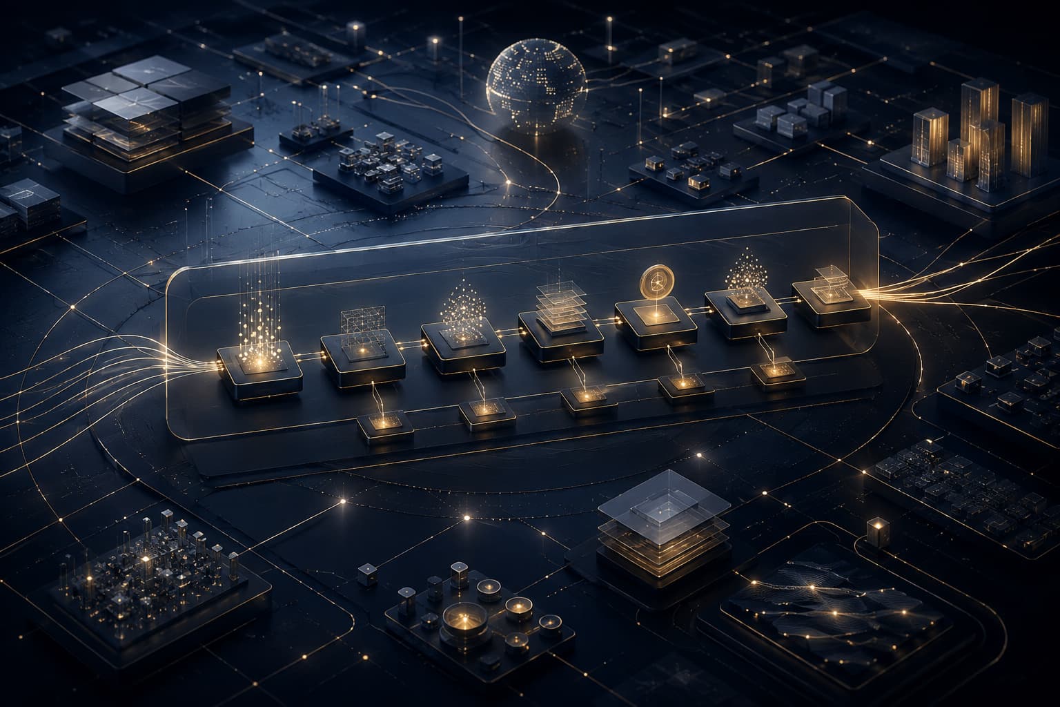 AI workflow automation coordinating a defined process within the broader systems, resources, decisions, and outcomes of AI business operations.